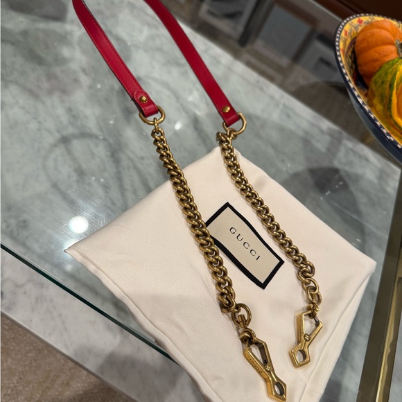 Gucci GG Marmont Small Leaather Top Handle Satchel - Picture 10 of 13